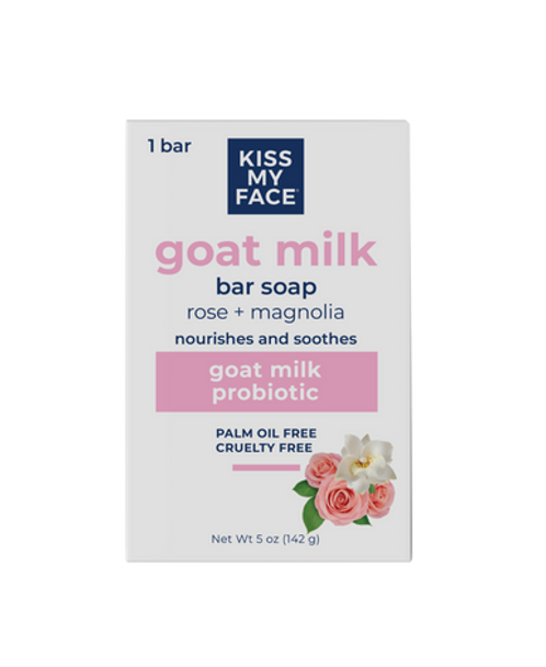 Kiss My Face - Bar Soap Goatmilk Rose + Magnolia - 1 Each-5 OZ