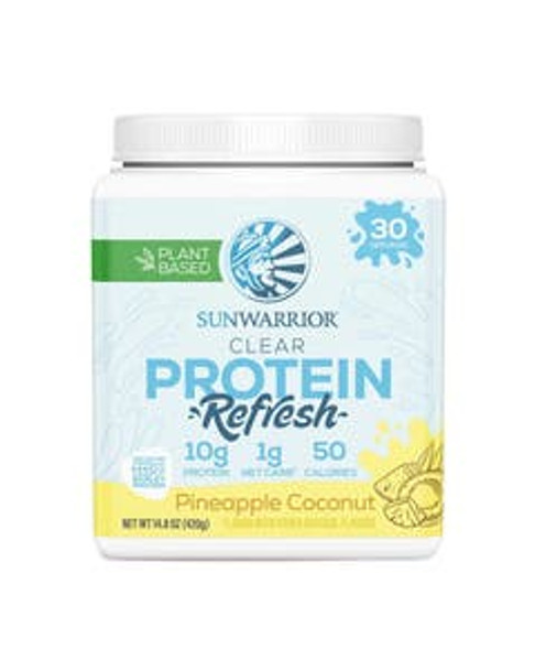 Sunwarrior Pineapple Coconut Clear Protein Refresh Powder 14.8 oz.