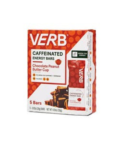 Verb Energy Chocolate Peanut Butter Cup Caffeinated Energy Bars 5 count