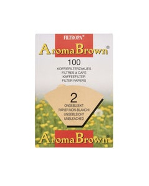 Aroma Brown Filtropa Unbleached Coffee Filter #2 100 count