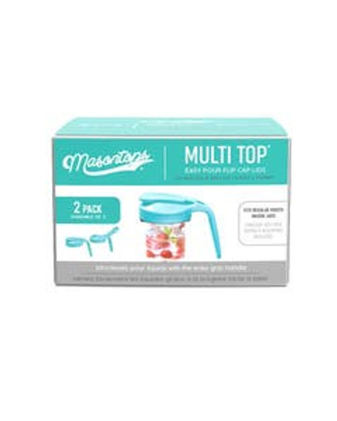Masontops Regular Mouth Teal Multi-Top Pitcher Lid with Handle 2 count