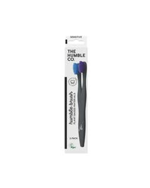The Humble Co. Plant Based Toothbrush Soft Blue/Purple 2-pack