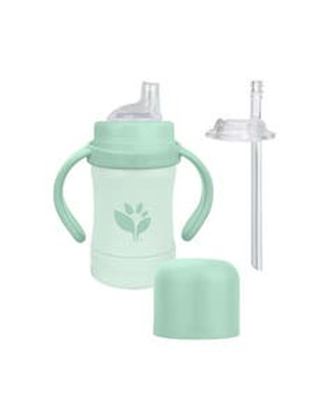 Green Sprouts Sage Sip & Straw Sprout Ware 6 oz.