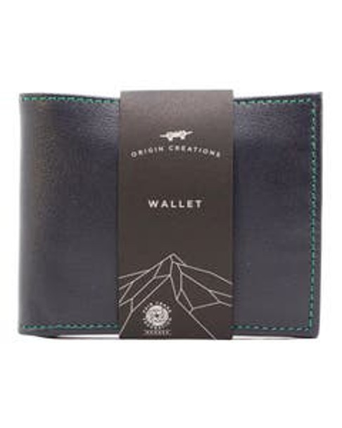 Origin Creations Artisan Leather Bi-Fold Wallet Deep Water Navy