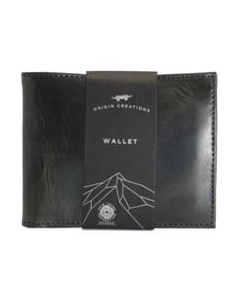 Origin Creations Artisan Leather Bi-Fold Wallet Electric Black