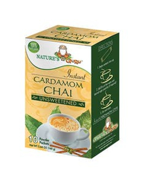 Nature's Guru Unsweetened Instant Cardamom Chai 10 count