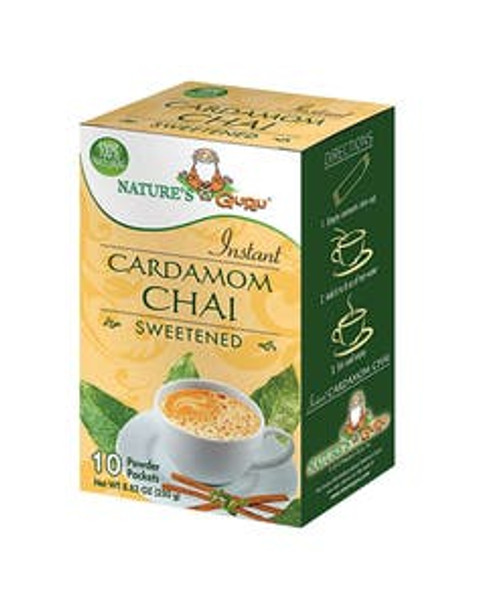 Nature's Guru Sweetened Instant Cardamom Chai 10 count