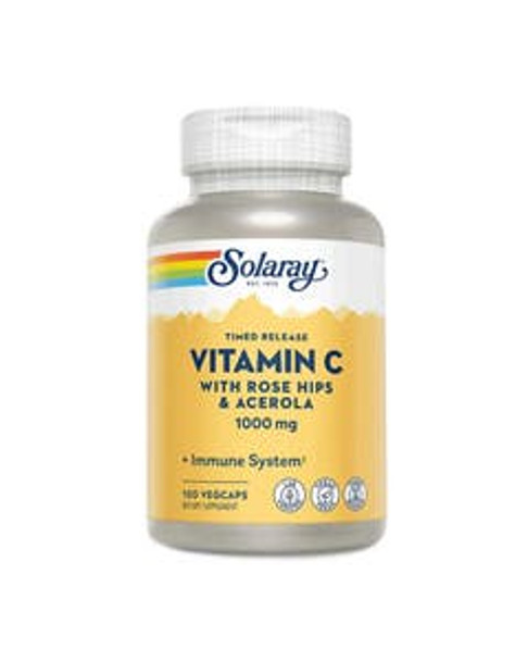 Solaray Time Release Vitamin C with Rose Hips & Acerola 100 VegCaps