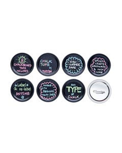 Masontops Regular Mouth Chalk Top Blackboard Disc Lids 8 pack