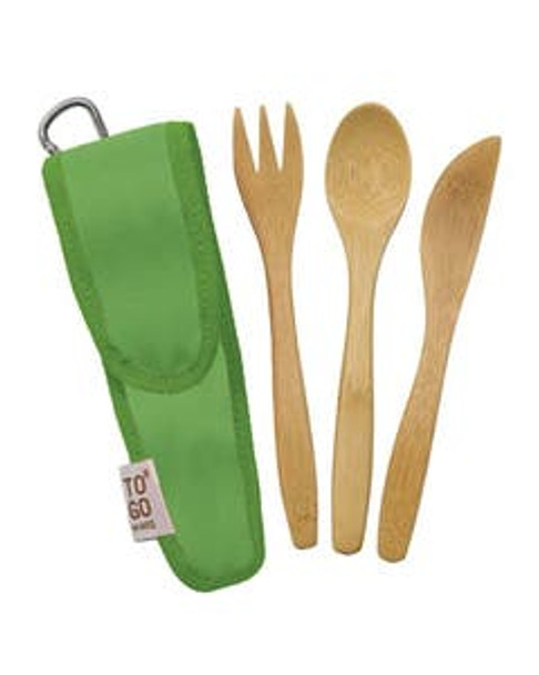 To-Go Ware Kiwi Green Reusable RePEaT Utensil Sets for Kids