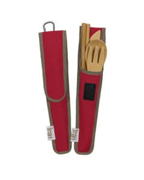 To-Go Ware Cayenne Red Reusable RePEaT Bamboo Utensil Set