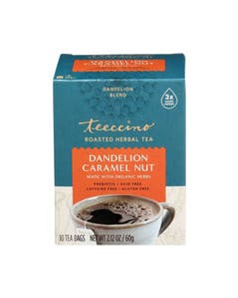 Teeccino Gluten-Free Dandelion Caramel Nut Chicory Herbal Tea