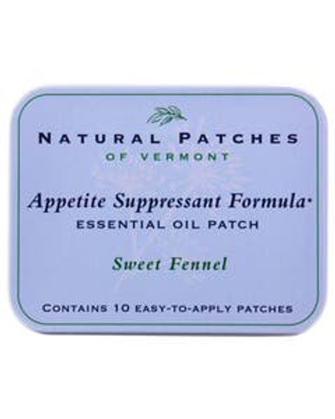 Natural Patches of Vermont Sweet Fennel Appetite Suppressant Formula Essential Oil Patch 10 count