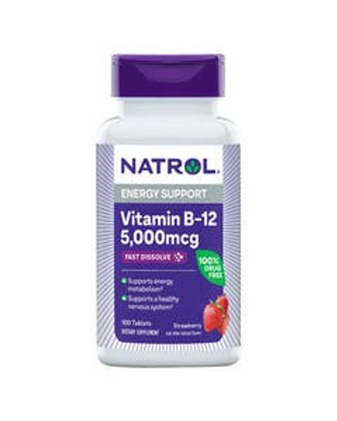 Natrol Vitamin B-12 Fast Dissolve Tablets 5,000 mcg 100 count