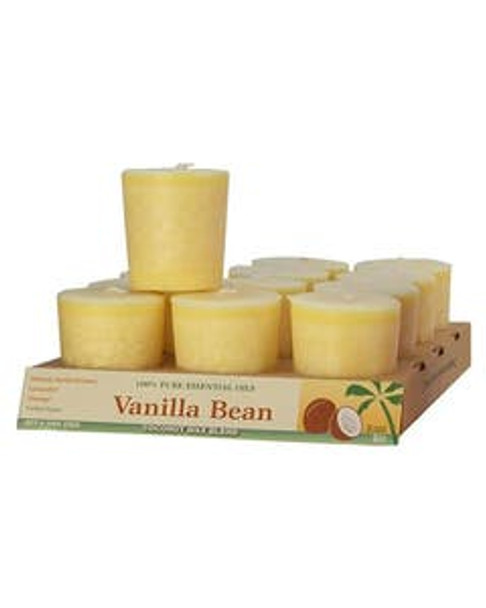Aloha Bay Cream Vanilla Bean Votive Candles 12-pack