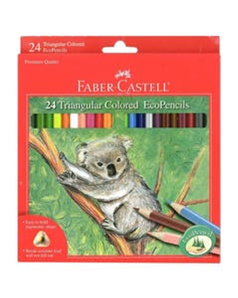 Faber Castell Triangular Colored EcoPencils 24 count