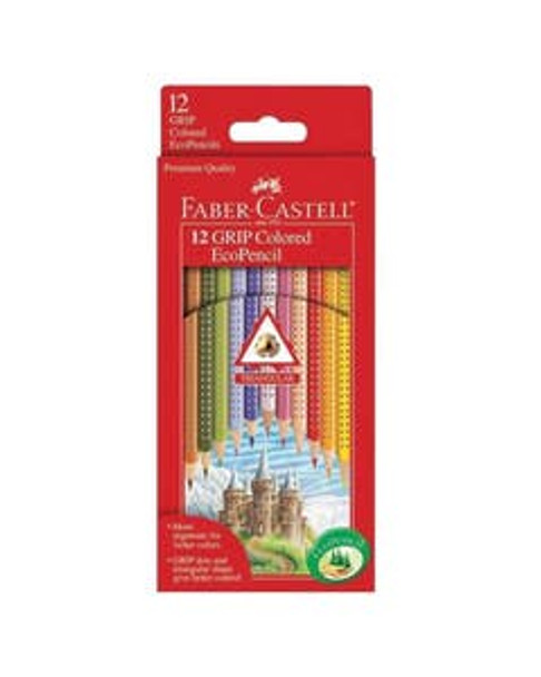 Faber Castell GRIP Triangular Colored Pencils 12 count