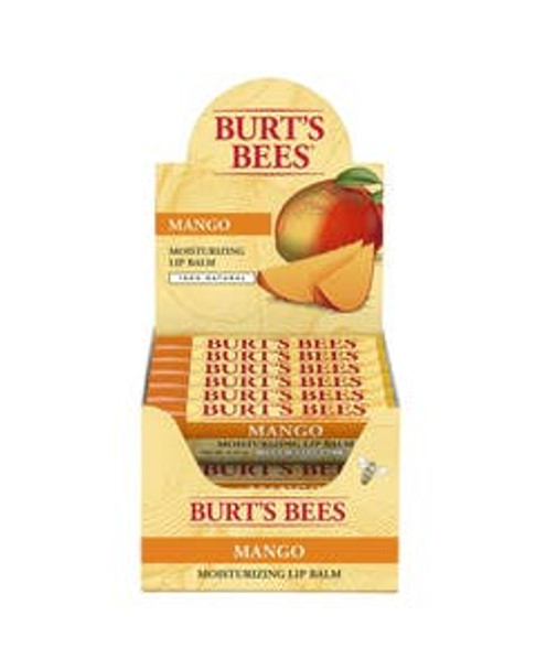 Burt's Bees Mango Lip Balm Display 12 (0.15 oz.) tubes