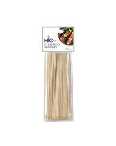 Harold Import HIC Bamboo Skewers 8" 100 count