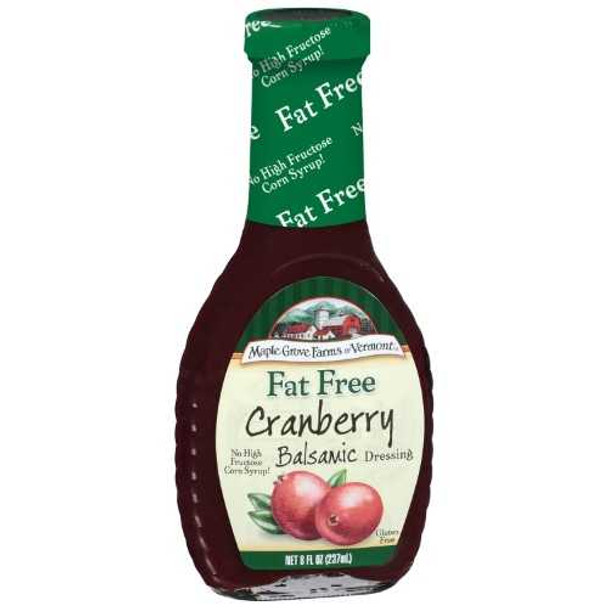 Maple Grove Farms - Fat Free Salad Dressing - Cranberry Balsamic Salad - Case of 12 - 8 oz.