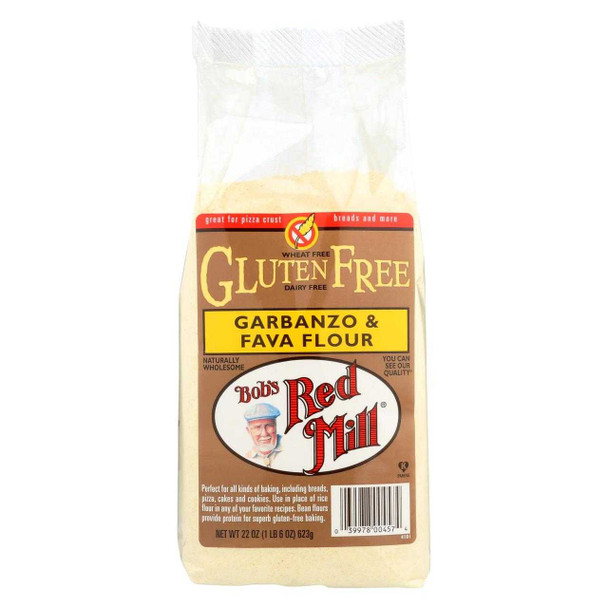Bob's Red Mill - Gluten Free Garbanzo and Fava Bean Flour - 22 oz - Case of 4