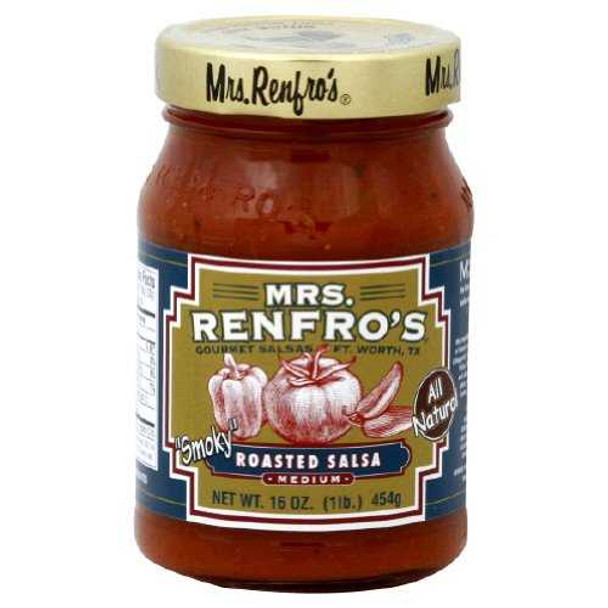 Mrs. Renfro's Fine Foods Salsa Roasted - Case of 6 - 16 oz.