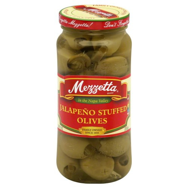 Mezzetta Stuffed Olives Jalapeno - Case of 6 - 10 oz.
