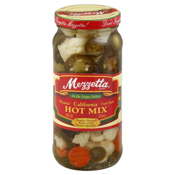 Mezzetta California Hot Mix Vegetables - Case of 6 - 16 oz.