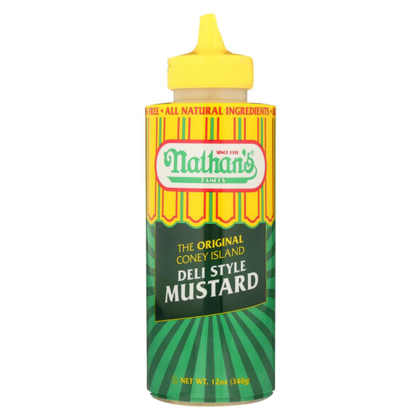 Nathan's Deli Style Mustard - Mustard - Case of 12 - 12 oz.