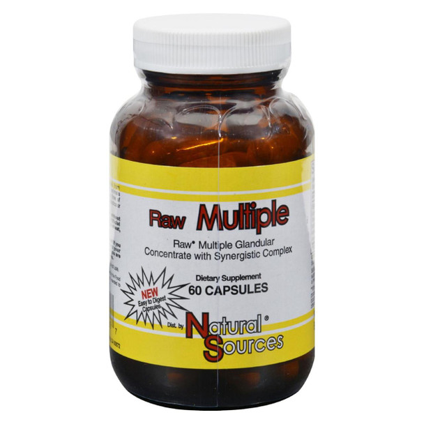 Natural Sources Raw Multiple - 60 Capsules