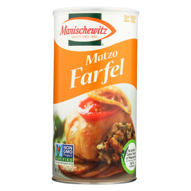 Manischewitz Matzo Farfel Canister - Case of 6 - 14 oz.