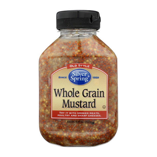 Silver Spring Mustard - Whole Grain - Case of 9 - 9.25 oz