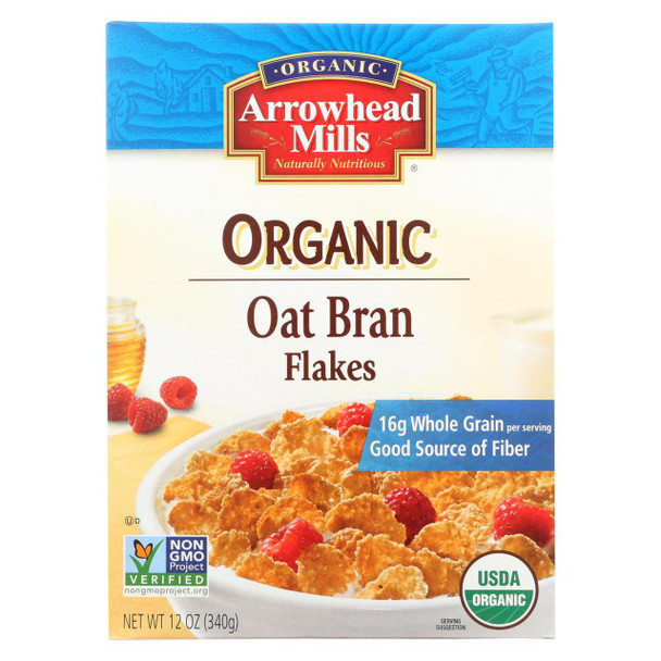 Arrowhead Mills - Oat Bran Flake - Blend Cereal - Case of 12 - 12 oz.