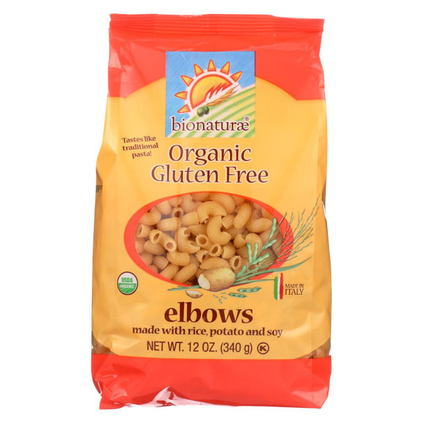 Bionaturae Elbows - Whole Wheat - Case of 12 - 12 oz.