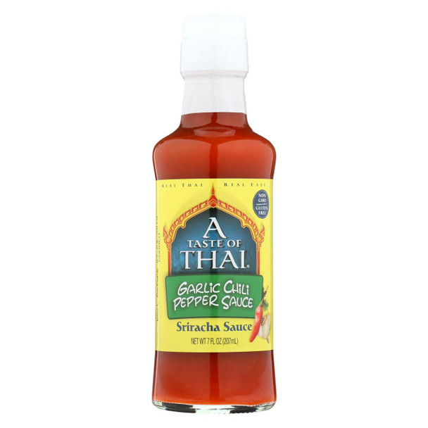 Taste of Thai Garlic Chili Pepper Sriracha Sauce - Case of 12 - 7 oz.