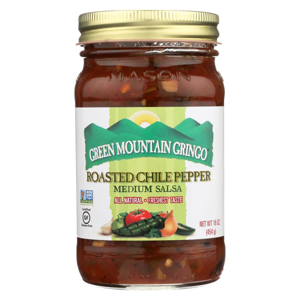Green Mountain Gringo Salsa - Medium Roasted Chili Pepper - 16 oz
