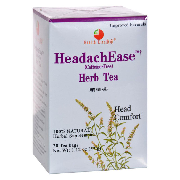 Health King HeadachEase Herb Tea - 20 Tea Bags