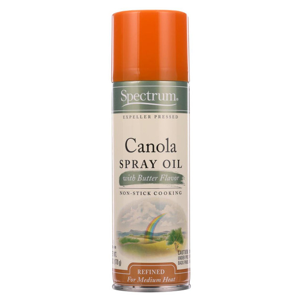 Spectrum Naturals Spray Oil - Canola - with Butter Flavor - 6 oz - case of 6