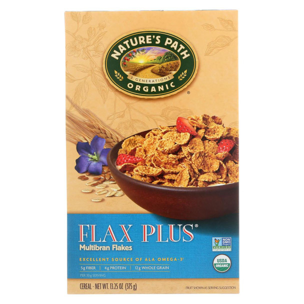 Nature's Path Organic Flax Plus Cereal - Multibran Flakes - 13.25 oz