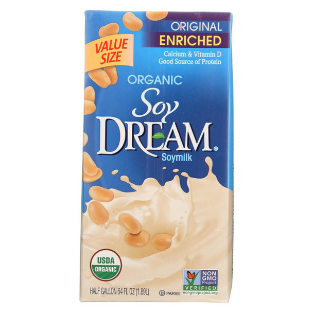 Soy Dream Organic Soymilk - Enriched Original - Case of 8 - 64 fl oz.