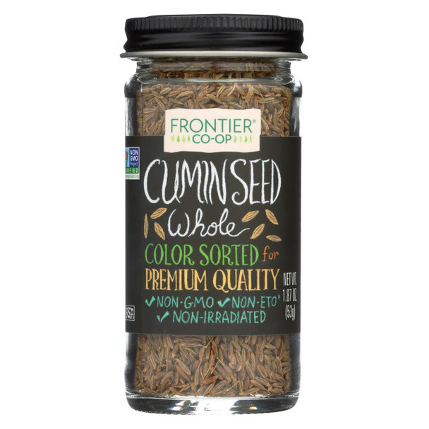 Frontier Herb Cumin Seed - Whole - Dewhiskered - 1.87 oz