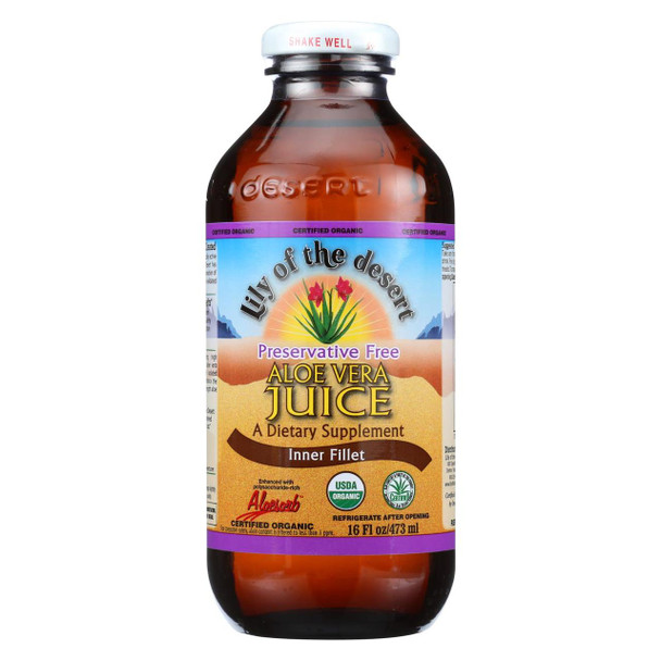 Lily of the Desert - Organic Aloe Vera Juice Inner Fillet - 16 fl oz