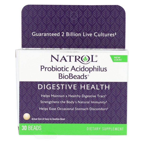 Natrol Probiotic Acidophilus BioBeads - 30 Beads