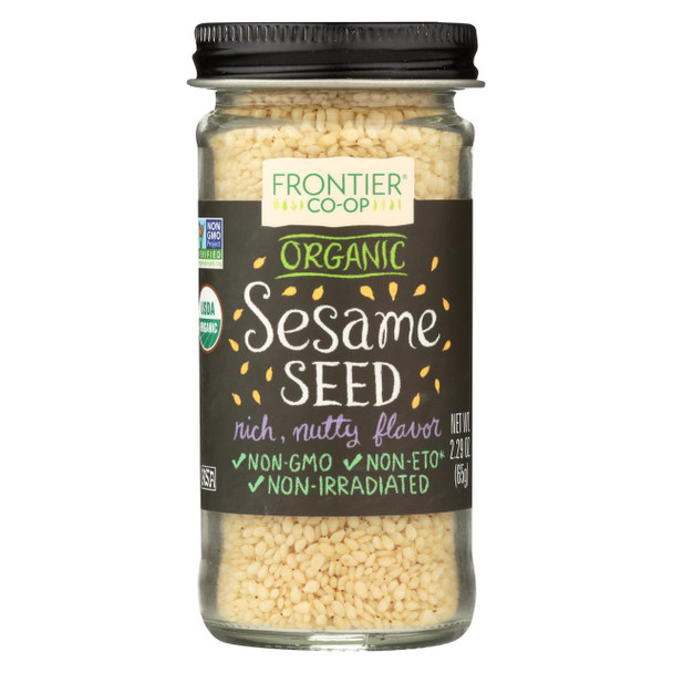 Frontier Herb Sesame Seeds - Organic - Whole - Hulled - 2.32 oz