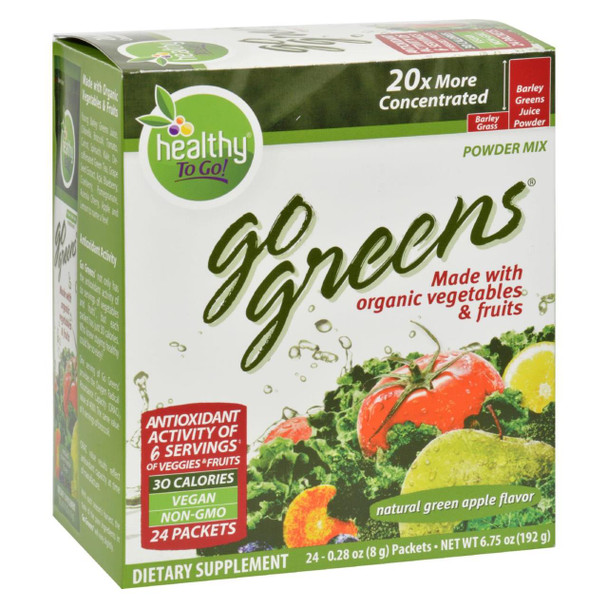 To Go Brands Go Greens Fruit - 24 Packets