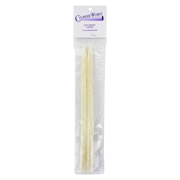 Cylinder Works - Paraffin Candles - White - 2 Pack