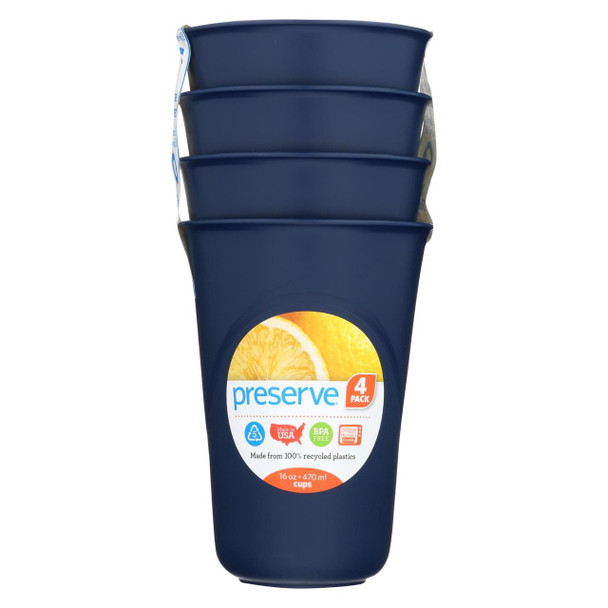 Preserve Everyday Cups - Midnight Blue - Case of 8 - 4 Packs