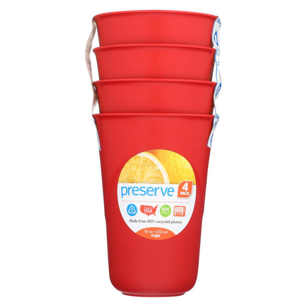 Preserve Everyday Cups - Pepper Red - Case of 8 - 4 Packs