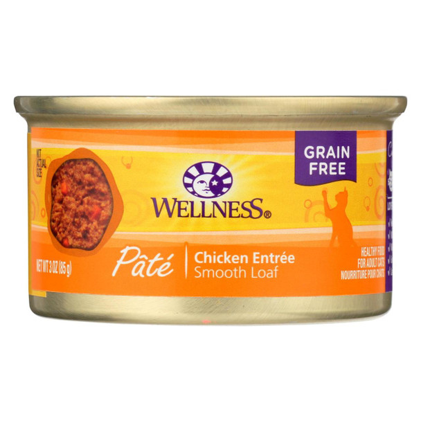 Wellness Pet Products Cat Food - Chicken Recipe - Case of 24 - 3 oz.