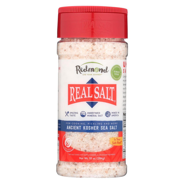 Real Salt Kosher Sea Salt Shaker - Case of 12 - 8 oz